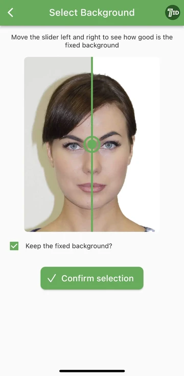 7ID App: 35x45 foto hvid baggrund