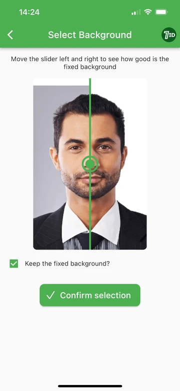 7ID App: 4x6 foto hvid baggrund