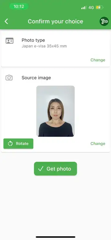 7ID App: Japanese Visa Photo App